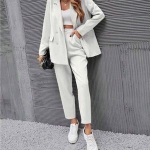 SHEIN Frenchy Double Button Blazer & Pants